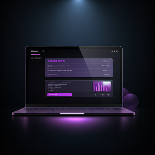 Interface premium em modo escuro de um portfólio criativo